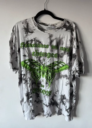 T-shirt à motif papillon – Vert, blanc et gris – Excellent état, marque: Local, état: Neuf sans étiquette, taille: L / 40 / 12, 5,00 €, 5,95 € Protection acheteurs incluse