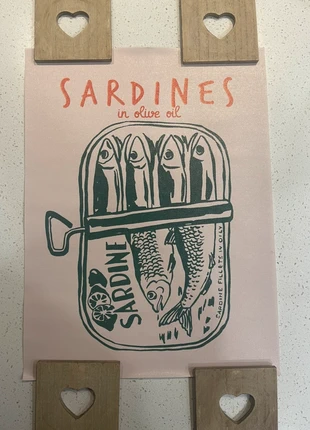 Vinyl Material Poster – Sardines in Olive Oil, brand: Art, condition: New with tags, £7.00, £8.05 includes Buyer Protection