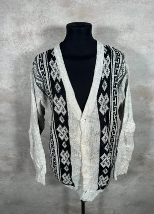 Cardigan Hiver Ethnic Vintage 80s 90s y2k Baty gris clair et gris foncé taille XXL, marca: Vintage Dressing, estado: Muito bom, tamanho: XXL, €14.00, €15.40 inclui Proteção do Comprador Pro