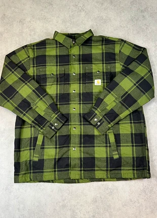 Carhartt Shacket Met Sherpa Voering - Groen/Zwart - XXL, merk: Carhartt, staat: Nieuw zonder prijskaartje, maat: XXL, € 60,00, € 63,70 inclusief Kopersbescherming Pro