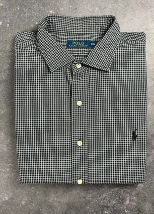 chemise Polo Ralph Lauren à carreaux noir et blanc logo brodé - taille XXL homme - coton CRLR 06, marque: Ralph Lauren, état: Très bon état, taille: XXL, 21,00 €, 22,75 € Protection acheteurs (Pro) incluse