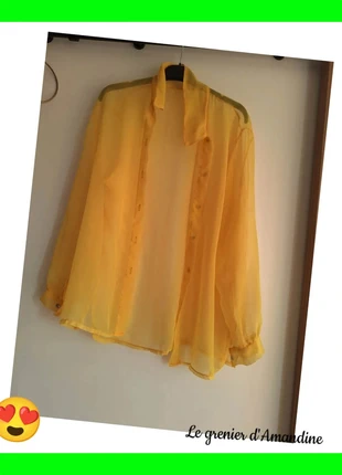 Chemise jaune femme fluide, état: Très bon état, taille: L / 40 / 12, 7,00 €, 8,05 € Protection acheteurs (Pro) incluse