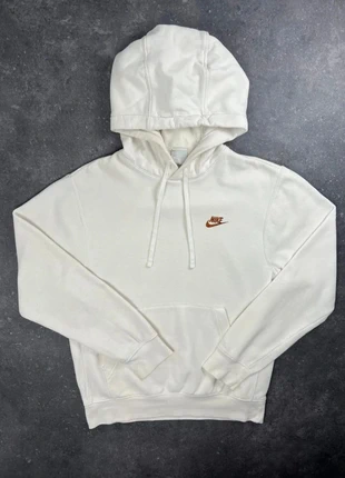 Sweat capuche Nike blanc cassé logo brodé marron - taille XS homme - coton AA 161, marque: Nike, état: Très bon état, taille: XS, 14,00 €, 15,40 € Protection acheteurs (Pro) incluse