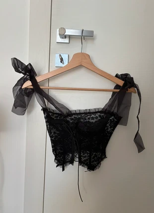corsetto nero in pizzo, condizioni: Nuovo senza cartellino, €12.00, €13.30 include la Protezione acquisti