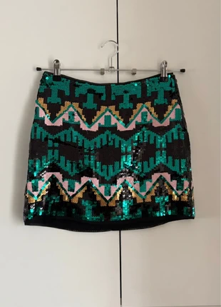 Falda mini preciosa con lentejuelas de H&M, marque: H&M, état: Neuf sans étiquette, taille: S / 36 / 8, 19,99 €, 21,69 € Protection acheteurs incluse