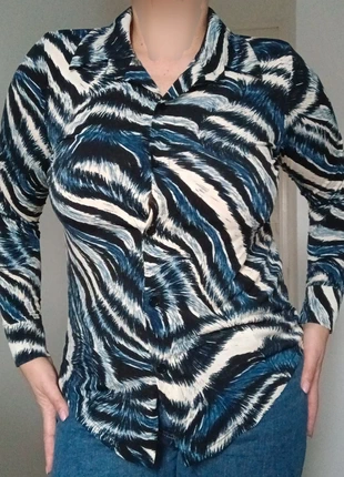 FOS Amsterdam easy travel blouse blauwe print S nieuw, brand: FOS Amsterdam, condizioni: Nuovo con cartellino, taglia: S / IT 40 / EU 36, €9.00, €10.15 include la Protezione acquisti