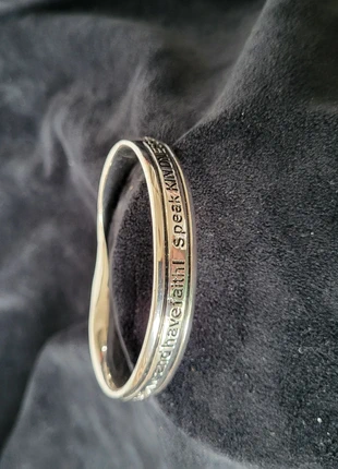 Silvertone Affirmation bangle. As new, condition: Very good, £2.50, £3.33 includes Buyer Protection