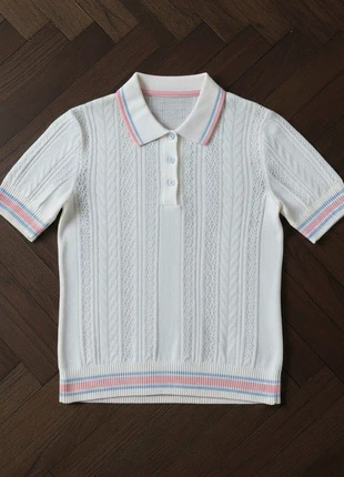 Polo en maille blanc femme, marque: bordelia, état: Très bon état, taille: M / 38 / 10, 23,99 €, 25,89 € Protection acheteurs incluse