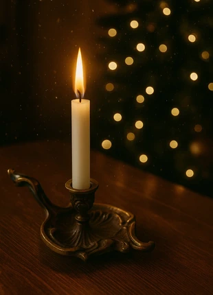 Bougeoir ancien en laiton style baroque, marque: Vintage Dressing, état: Très bon état, 25,00 €, 26,95 € Protection acheteurs (Pro) incluse