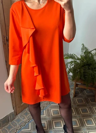 Robe chic à volants orange – Avon – Taille 44/46, marque: AVON, état: Très bon état, taille: XXL / 44 / 16, 13,00 €, 14,35 € Protection acheteurs (Pro) incluse