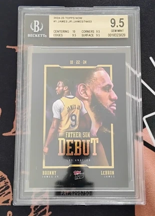 Beckett 9.5 Bronny James/Lebron James, marque: Topps, état: Très bon état, 39,99 €, 42,69 € Protection acheteurs (Pro) incluse