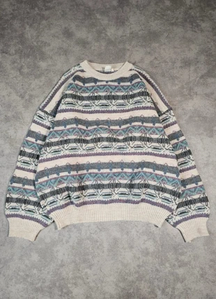 Pull cosby graphique vintage L gris bleu, marca: Vintage Dressing, estado: Muito bom, tamanho: L, €25.00, €26.95 inclui Proteção do Comprador Pro