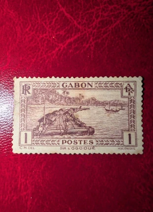 Timbre ancien Gabon “Sur l’Ogooué” Afrique équatoriale française – Vintage collection, condition: Satisfactory, €1.00, €1.75 includes Buyer Protection