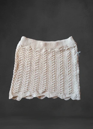 🩷 Minifalda algodón calado crema, marque: Made In Italy, état: Très bon état, taille: XS / 34 / 6, 9,00 €, 10,15 € Protection acheteurs incluse