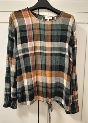 Blusa a quadri s.Oliver, taglia EU40 / IT44 - nuova senza etichetta/ new without a tag, marque: s.Oliver, état: Neuf sans étiquette, taille: L / 40 / 12, 9,00 €, 10,15 € Protection acheteurs incluse