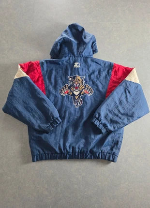 Vtg Starter Florida Panthers 1/2 Zipp With Hood Winter Jacket Size L Embroidered Logos, marca: Starter, estado: Muito bom, tamanho: L, €115.00, €121.45 inclui Proteção do Comprador