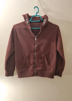 Sweat à capuche zippé – couleur bordeaux, brand: Rebel, condition: Good, size: 9 years / 134 cm, €3.00, €3.85 includes Buyer Protection