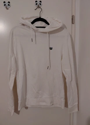 Sweat à capuche blanc, marca: Bizzbee, estado: Muito bom, tamanho: M, €4.00, €4.90 inclui Proteção do Comprador