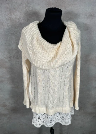 Pull Maille Torsadée Cable Knit Vintage Knox Rose creme ample taille M, brand: Vintage Dressing, condition: Very good, size: M / 38 / 10, €15.00, €16.45 includes Buyer Protection Pro