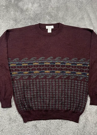 Pull vintage style Coogi motifs géométriques bordeaux | Taille L Homme, brand: Vintage Dressing, condition: Very good, size: L, €24.00, €25.90 includes Buyer Protection