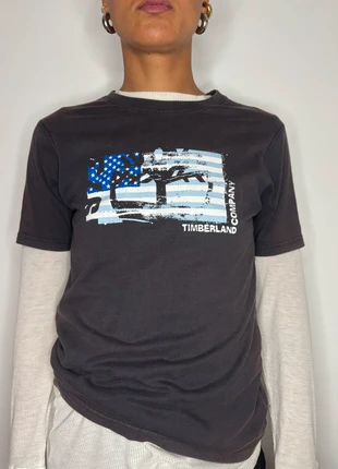 T-shirt baby tee coton gris foncé Timberland, brand: Timberland, condition: Very good, size: XS / 34 / 6, €22.00, €23.80 includes Buyer Protection Pro