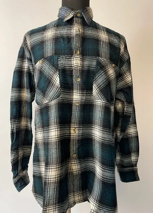 🪓 Surchemise vintage UB.39 à carreaux trappeur bleu pétrole & écru, marca: Vintage Dressing, estado: Muito bom, tamanho: 43 cm, €22.90, €24.75 inclui Proteção do Comprador Pro