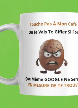 Tasse Touche Pas A Mon Café Grain De Café,Noël, Décoration Meilleures Amies, Sœurs, Collègues, merk: Original, staat: Nieuw met prijskaartje, € 7,90, € 9,00 inclusief Kopersbescherming Pro