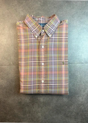 Chemise Ralph Lauren à Carreaux en coton manches longues | Taille L | Marron logo brodé, brand: Ralph Lauren, condition: Very good, size: L, €37.00, €39.55 includes Buyer Protection