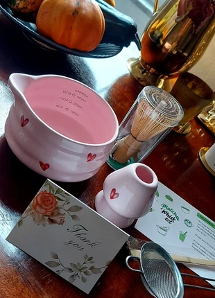 Set Matcha Japanisches Zeremonienset Neu Rosa + Rote Herzen 5-teilig, marque: matcha set, état: Neuf avec étiquette, 27,00 €, 29,05 € Protection acheteurs incluse