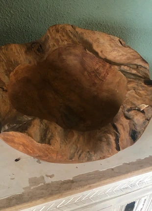 Unieke handgemaakte houten schaal – 30 cm, staat: Goed, € 15,00, € 16,45 inclusief Kopersbescherming