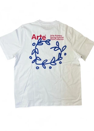 👕 Tee-shirt Arte Antwerp SS24 Rameaux d’oliviers blanc et bleu Taille S, brand: Arte, condition: New with tags, size: S, €40.00, €42.70 includes Buyer Protection