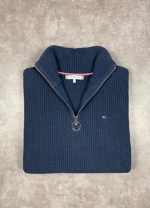 Pull Tommy Hilfiger Half Zip 1/4 Zip Col Camionneur | Bleu Marine Logo Brodé | Taille XS Femme, marque: Tommy Hilfiger, état: Très bon état, taille: XS / 34 / 6, 35,00 €, 37,45 € Protection acheteurs incluse