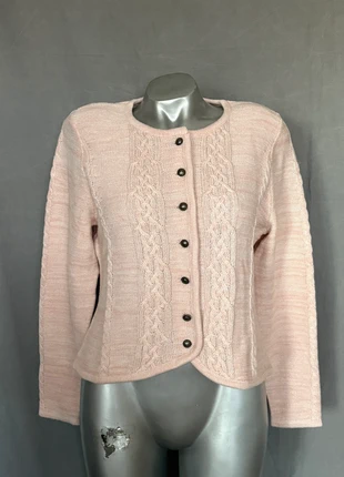 Veste Trachten ALPIN deluxe rose clair Zopfmuster T.M/L, marke: ALPIN de luxe, zustand: Sehr gut, größe: L / 40 / 12, 26,00 €, 28,00 € inklusive Vinted-Käuferschutz