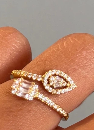 💛 Bague plaquée or – Pierre brillante & finition raffinée, brand: Argent, condition: New with tags, size: Adjustable, €10.00, €11.20 includes Buyer Protection