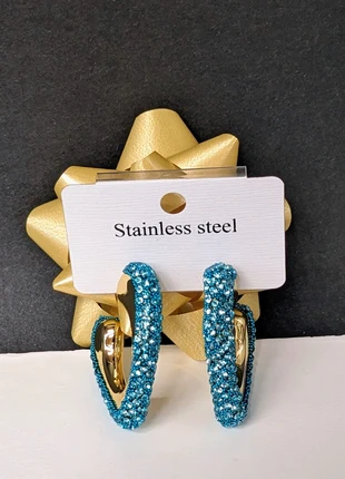 Orecchini cuore con strass, brand: INOX, condizioni: Nuovo con cartellino, €1.50, €2.28 include la Protezione acquisti Pro