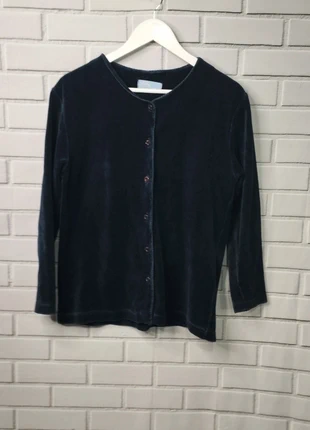 Bonita chaqueta corte recto en terciopelo Talla L, estado: Muito bom, tamanho: L / 40 / 12, €12.95, €14.30 inclui Proteção do Comprador