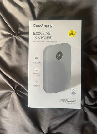 Goodmans 5000mAh Power Bank With Smart LED Display Grey, brand: Goodmans, condition: New with tags, £5.00, £5.95 includes Buyer Protection