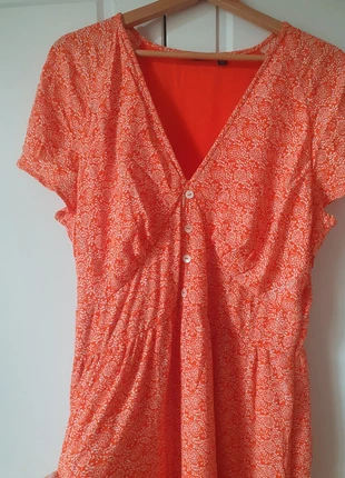 Robe longue bohème orange à motifs fleuris – Kiabi taille L, brand: Kiabi, condition: Good, size: L / 40 / 12, €12.00, €13.30 includes Buyer Protection