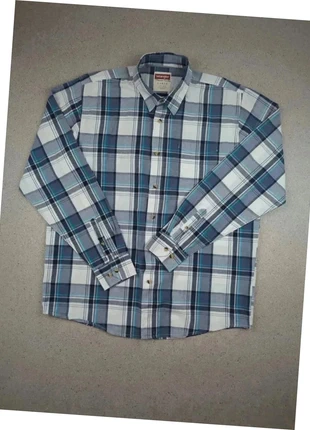 Chemise Homme à Manches Longues Carreaux Wrangler | Taille L | Blanc Bleu Gris | 100% Coton Vintage, marque: Wrangler, état: Très bon état, taille: L, 15,00 €, 16,45 € Protection acheteurs (Pro) incluse