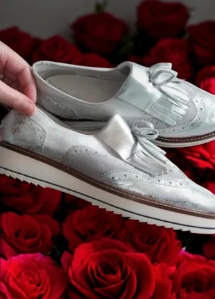 🌹 Mocassins argentés avec frange-Femme pointure 38🌹, état: Très bon état, taille: 38, 15,50 €, 16,98 € Protection acheteurs incluse