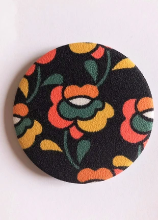 Broche tissu fleurs vintage, merk: Creatrice, staat: Nieuw met prijskaartje, € 4,50, € 5,43 inclusief Kopersbescherming