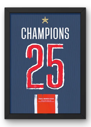 Affiche encadrée PSG Champions 2025 – Maillot spécial, marke: Paris Saint-Germain, zustand: Neu, 19,90 €, 21,60 € inklusive Vinted-Käuferschutz