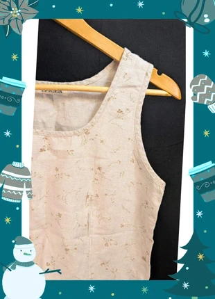 débardeur lin coton vintage beige fleuri épicea, marque: Epicea, état: Très bon état, taille: S / 36 / 8, 10,80 €, 12,04 € Protection acheteurs (Pro) incluse