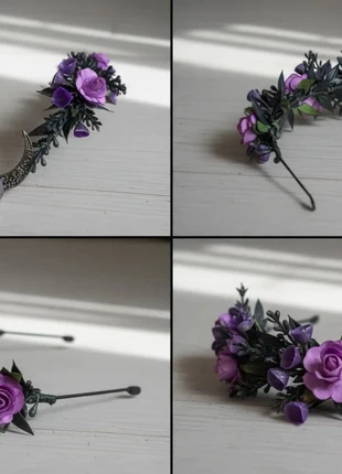 Serre-Tête Féérique Lune Argent – Fleurs Violettes / Cosplay / Festival / Fantasy, marke: Solène Rosefield, zustand: Sehr gut, größe: M / 38 / 10, 29,99 €, 32,19 € beinhaltet Vinted-Käuferschutz Pro