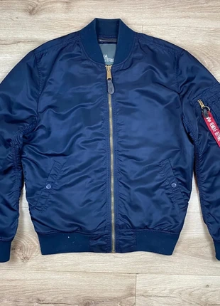 Blouson Alpha Industries MA-1 Bleu Marine L – Bomber Aviateur Classique,Doublure, Style Militaire, brand: Alpha Industries, condition: Very good, size: L, €79.00, €83.65 includes Buyer Protection