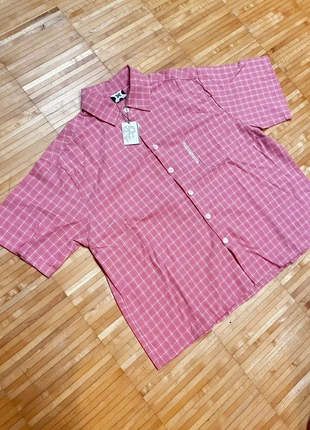 Mertra² Pink Checkered Short-Sleeve Shirt (Size L), marque: mertra, état: Neuf avec étiquette, taille: L, 59,99 €, 63,69 € Protection acheteurs incluse