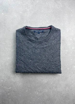 Pull Ras de Cou Tommy Hilfiger Col Rond Torsadé Cable Knit Tresse Taille XL Homme Gris, marke: Tommy Hilfiger, zustand: Sehr gut, größe: XL, 20,00 €, 21,70 € beinhaltet Vinted-Käuferschutz Pro