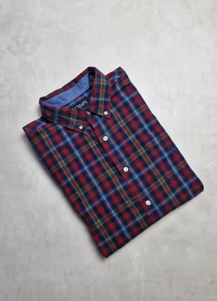Chemise à carreaux CHAPS rouge, verte et bleue pour homme – Taille L/G, merk: Chaps Ralph Lauren, staat: Heel goed, maat: L, € 12,00, € 13,30 inclusief Kopersbescherming