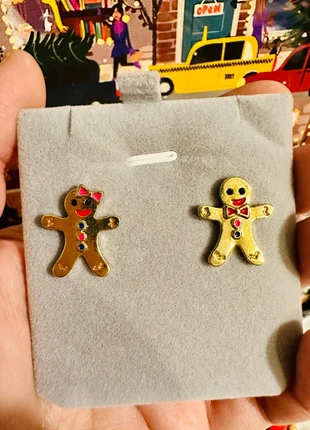 🧁 Boucles d’oreilles Bonhommes Pain d’Épices – Parfaites pour Noël, brand: Noël, condition: Very good, €7.50, €8.58 includes Buyer Protection Pro
