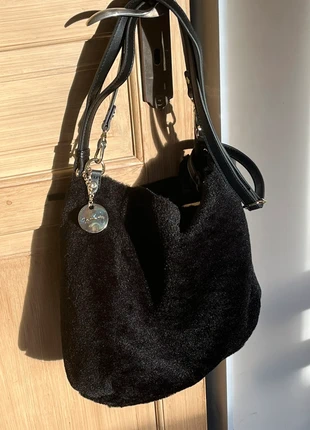 Sac + pochette Tamaris noir fausse fourrure, brand: Tamaris, condition: New without tags, €30.00, €32.20 includes Buyer Protection